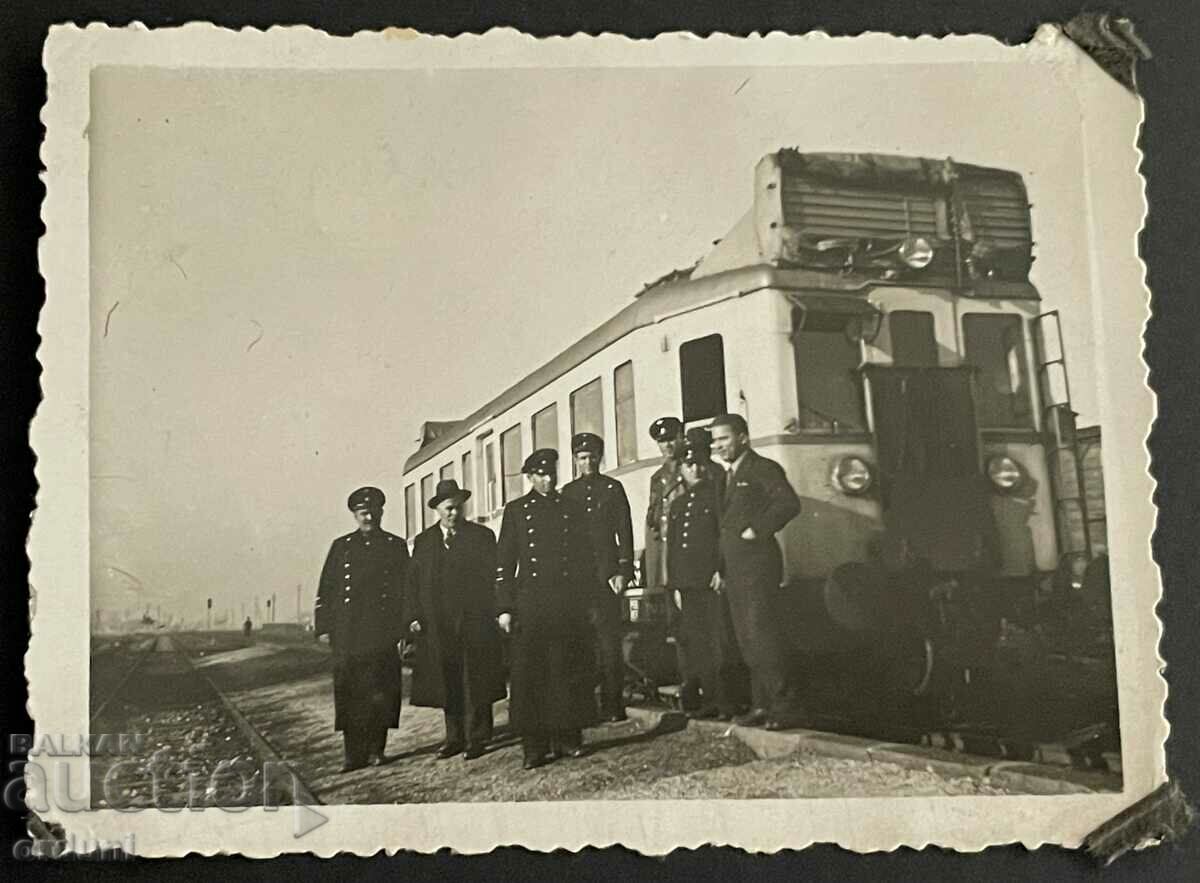 2828 Regatul Bulgariei locomotivă de tren BDZ gara Sofia 1940.