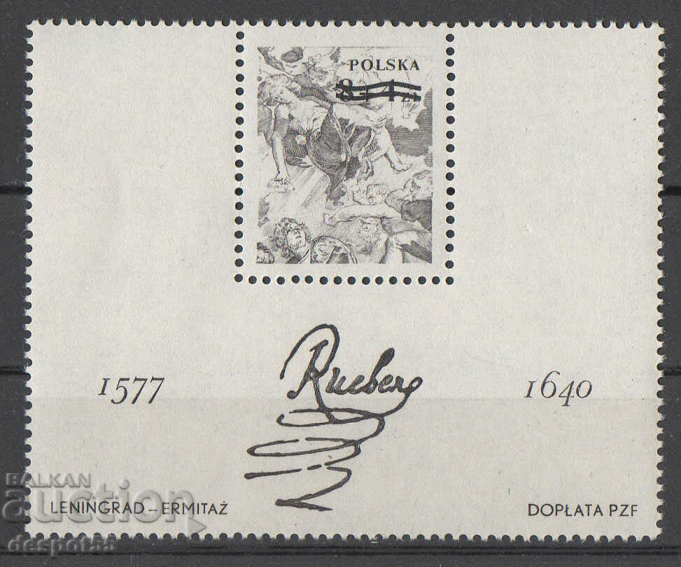 1977. Polonia. 400 de ani de la nașterea lui Rubens. Block.