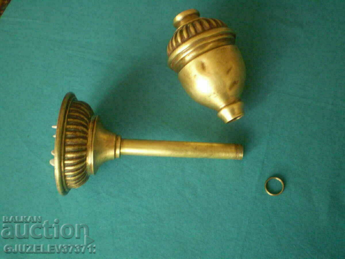 Auction Rare Old bronze elevator type pole lamp Auction Rare Old bronze elevator type pole lamp