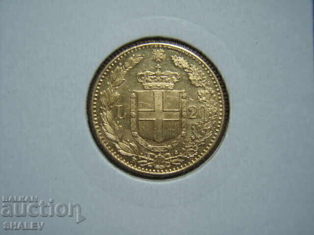 20 Lire 1891 Italia (20 liri Italia) /1/ - XF/AU (aur) cu preț € 975.89 | 1908.68 BGN