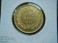 40 franci 1831 A Franța (40 franci Franța) - AU (aur)