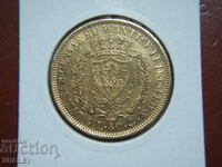 80 Lire 1830 P Sardinia / Italy - AU (Gold)