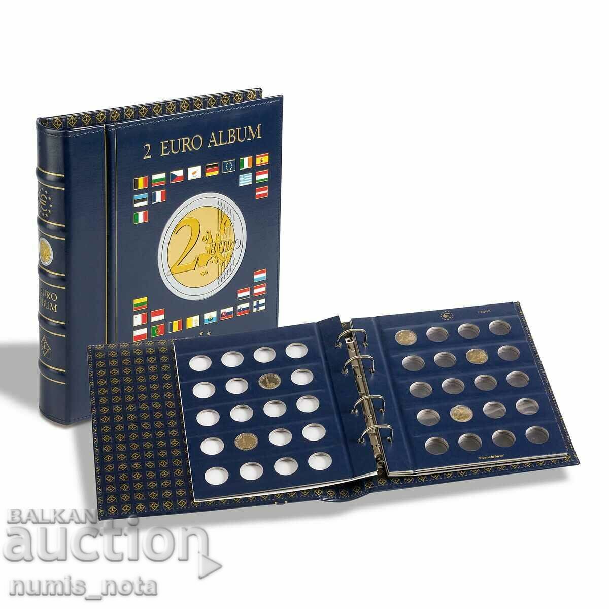 лукс Албум за 2 -еврови монети VISTA на Leuchtturm + касета
