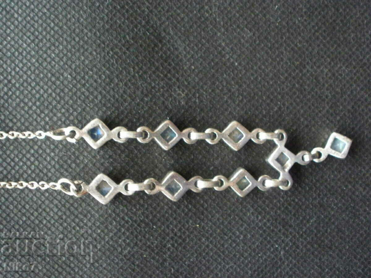 Silver women's necklace, necklace + moonstone. - 5 Silver women's necklace, necklace + moonstone. - 5