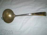Old large silver plated brass ladle