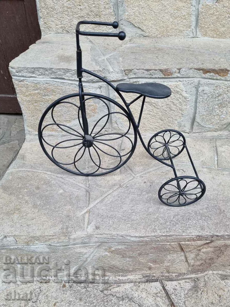 A metal bicycle. Old bike