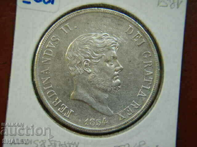 120 Grana 1854 Italian States / Naples & Sicily - XF/AU - 7 120 Grana 1854 Italian States / Naples & Sicily - XF/AU - 7