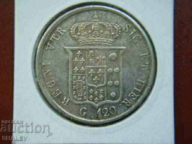 120 Grana 1857 Italian States / Naples & Sicily - XF/AU with price 189.89 BGN | € 97.09