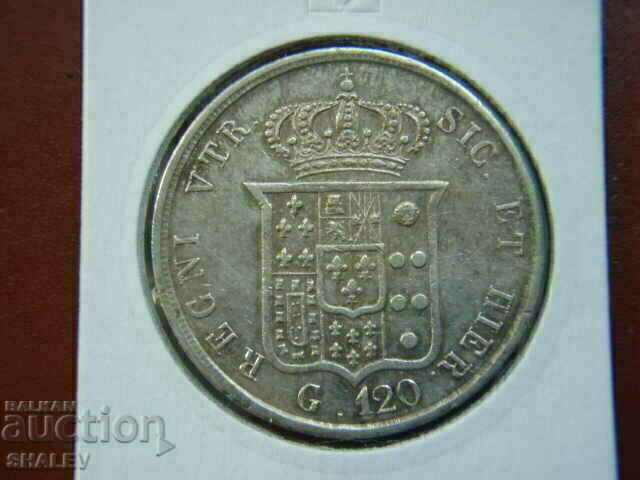 Доставка на 120 Grana 1857 Italian States / Naples & Sicily - XF/AU