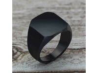 Ανδρικό δαχτυλίδι μαύρο ματ