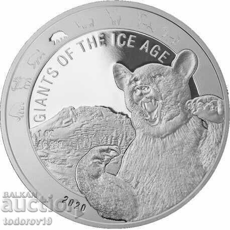 1 oz Silver Giants Ice Age-Bear 2021