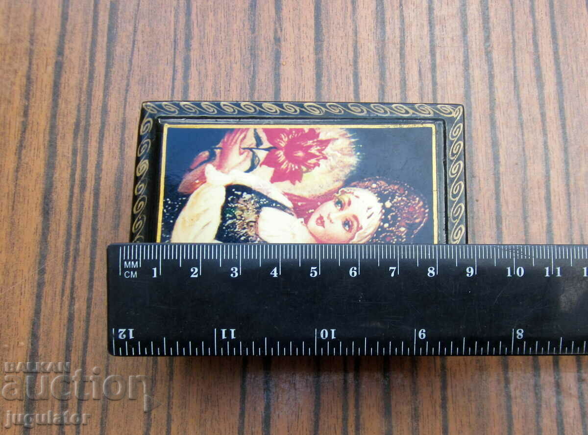 vintage Russian Soviet wooden box jewelry box - 7 vintage Russian Soviet wooden box jewelry box - 7