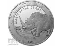 1 ουγκιά Silver Giants Ice Age-Wooly Rhinoceros 2021