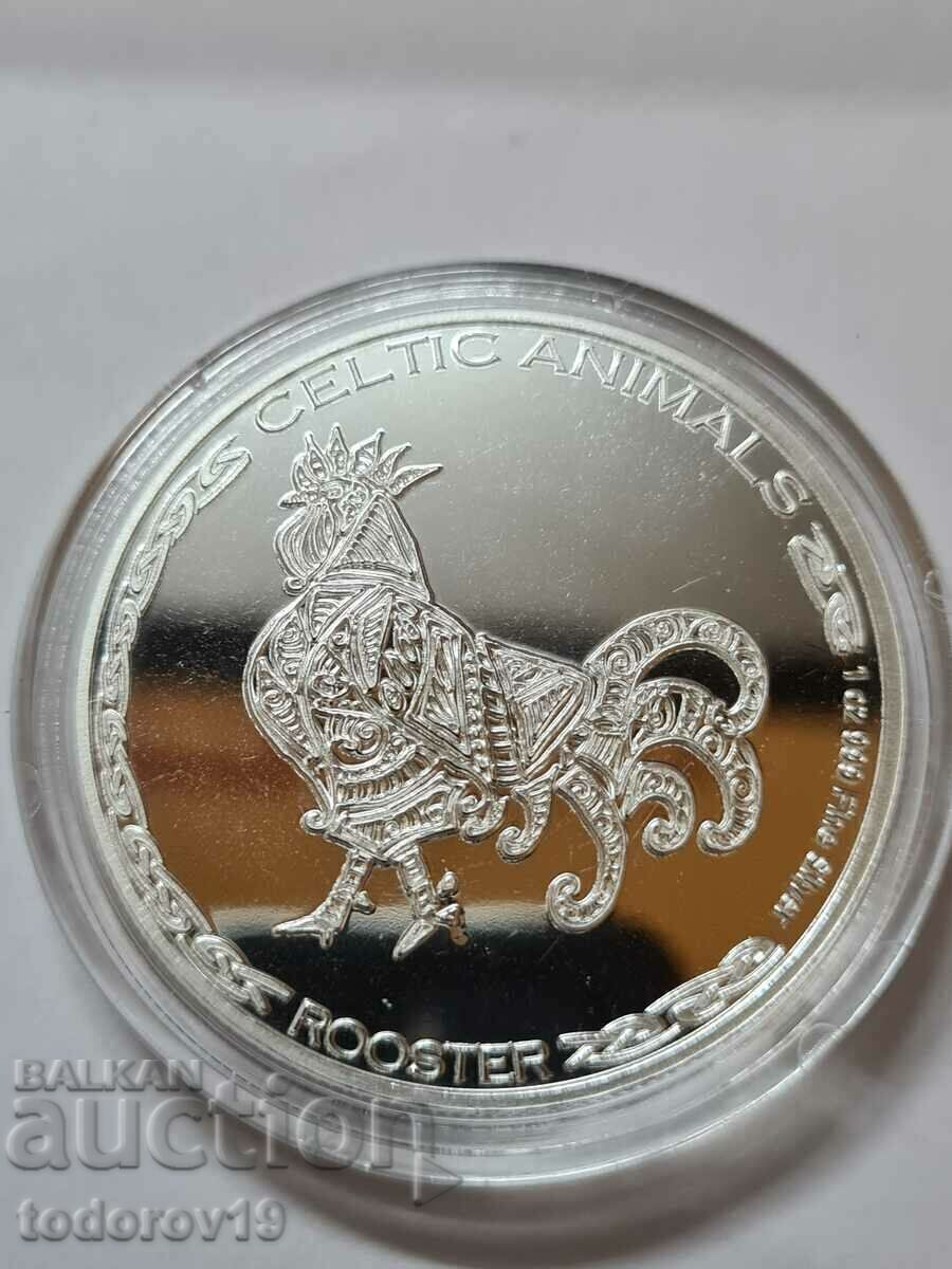 Auction Silver 1 oz Celtic Animals - Rooster 2022 Republic of CHAD Auction Silver 1 oz Celtic Animals - Rooster 2022 Republic of CHAD