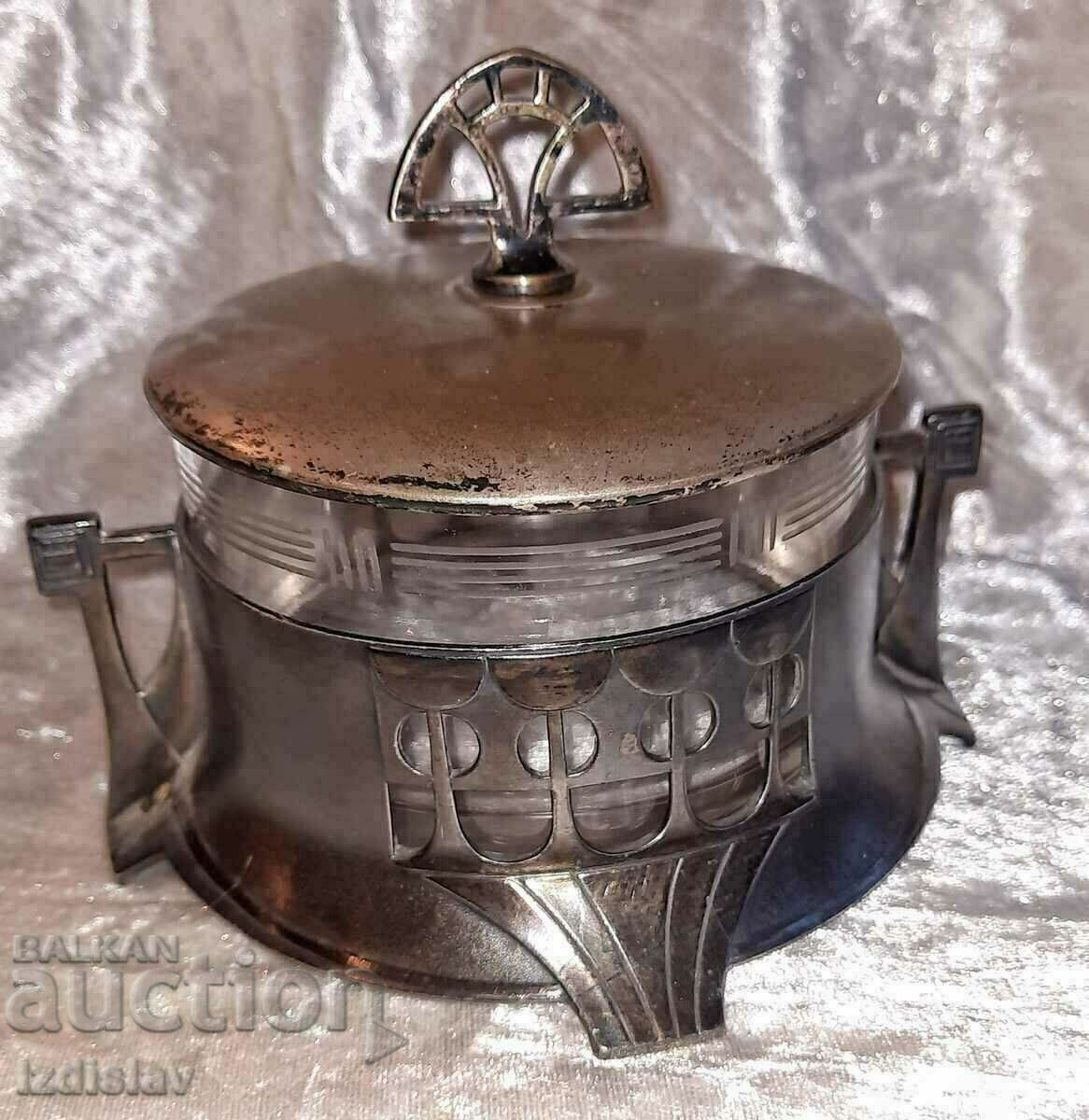 German sugar bowl WMF AR-DECO style early 20th century with price € 155.00 | 303.15 BGN German sugar bowl WMF AR-DECO style early 20th century with price € 155.00 | 303.15 BGN