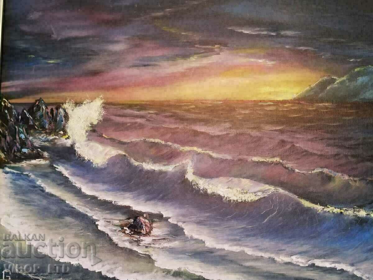 MARE/tablou de autor 57/47,5/ulei/ramă/semnătură cu preț 454.99 BGN | € 232.63 MARE/tablou de autor 57/47,5/ulei/ramă/semnătură cu preț 454.99 BGN | € 232.63