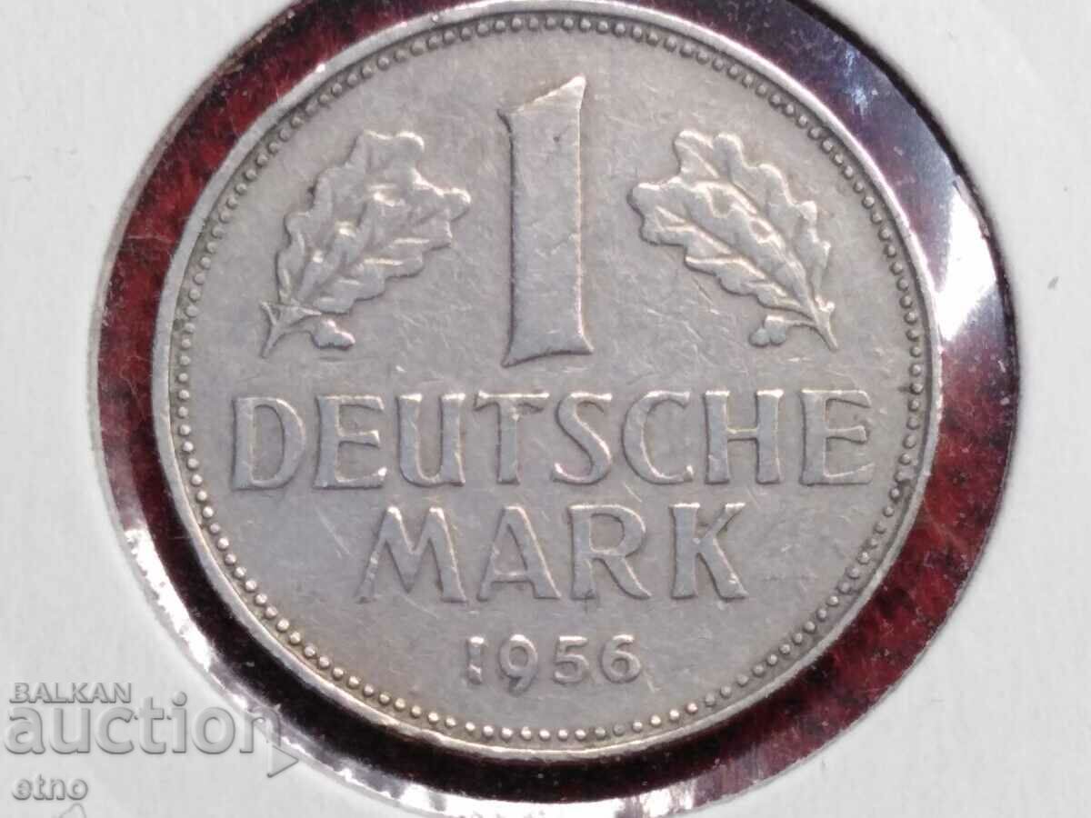 1 DEUTSCHE MARK 1956 J, 1 German mark