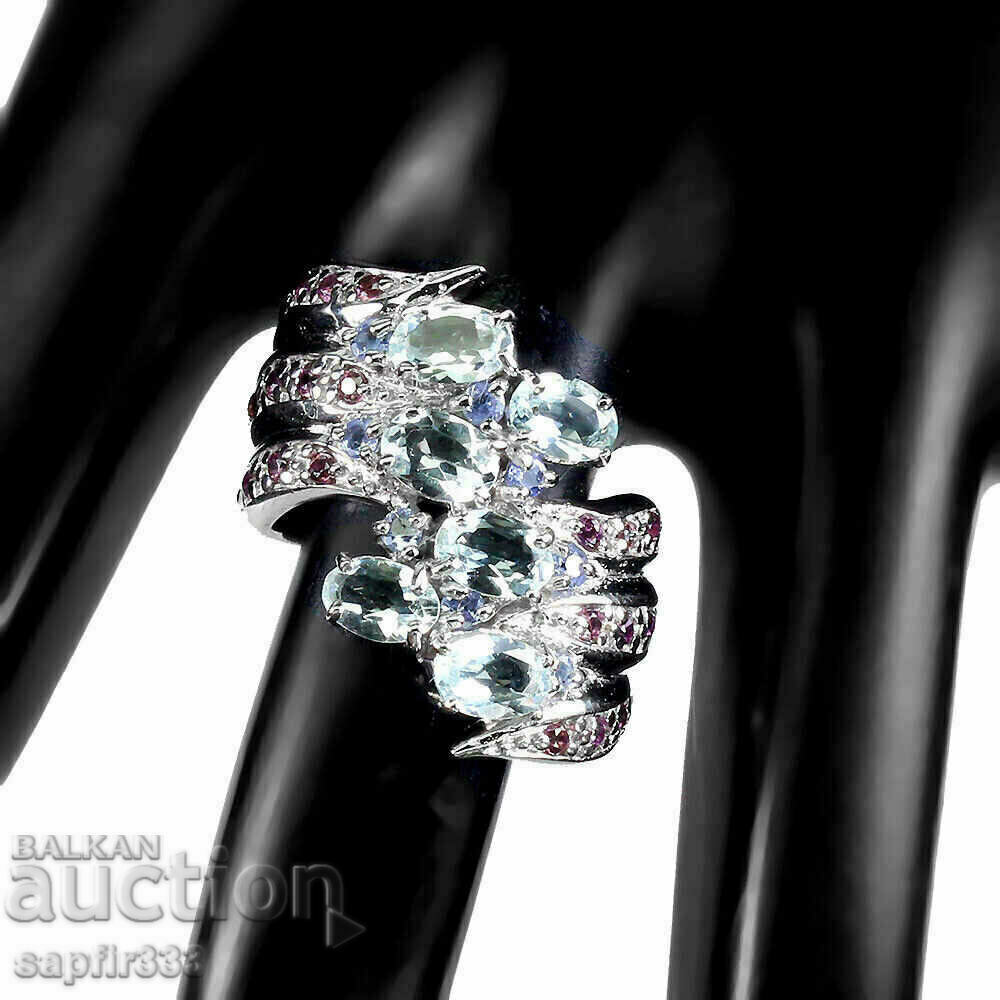 DRAGON'S GRIP LUXURY DESIGNER RING WITH AQUAMARINES with price 432.00 BGN | € 220.88 DRAGON'S GRIP LUXURY DESIGNER RING WITH AQUAMARINES with price 432.00 BGN | € 220.88