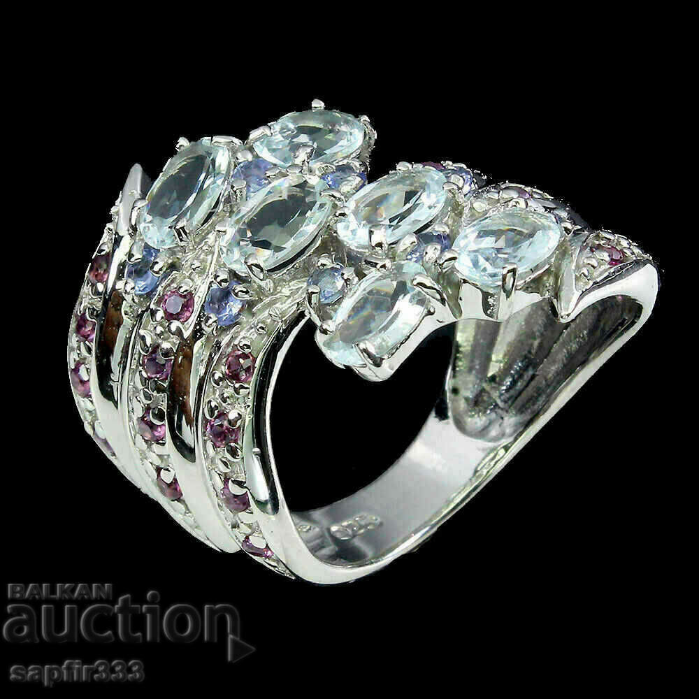 Auction DRAGON'S GRIP LUXURY DESIGNER RING WITH AQUAMARINES Auction DRAGON'S GRIP LUXURY DESIGNER RING WITH AQUAMARINES