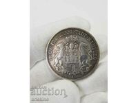 Monedă rară germană 5 mărci Hamburg 1876 J.