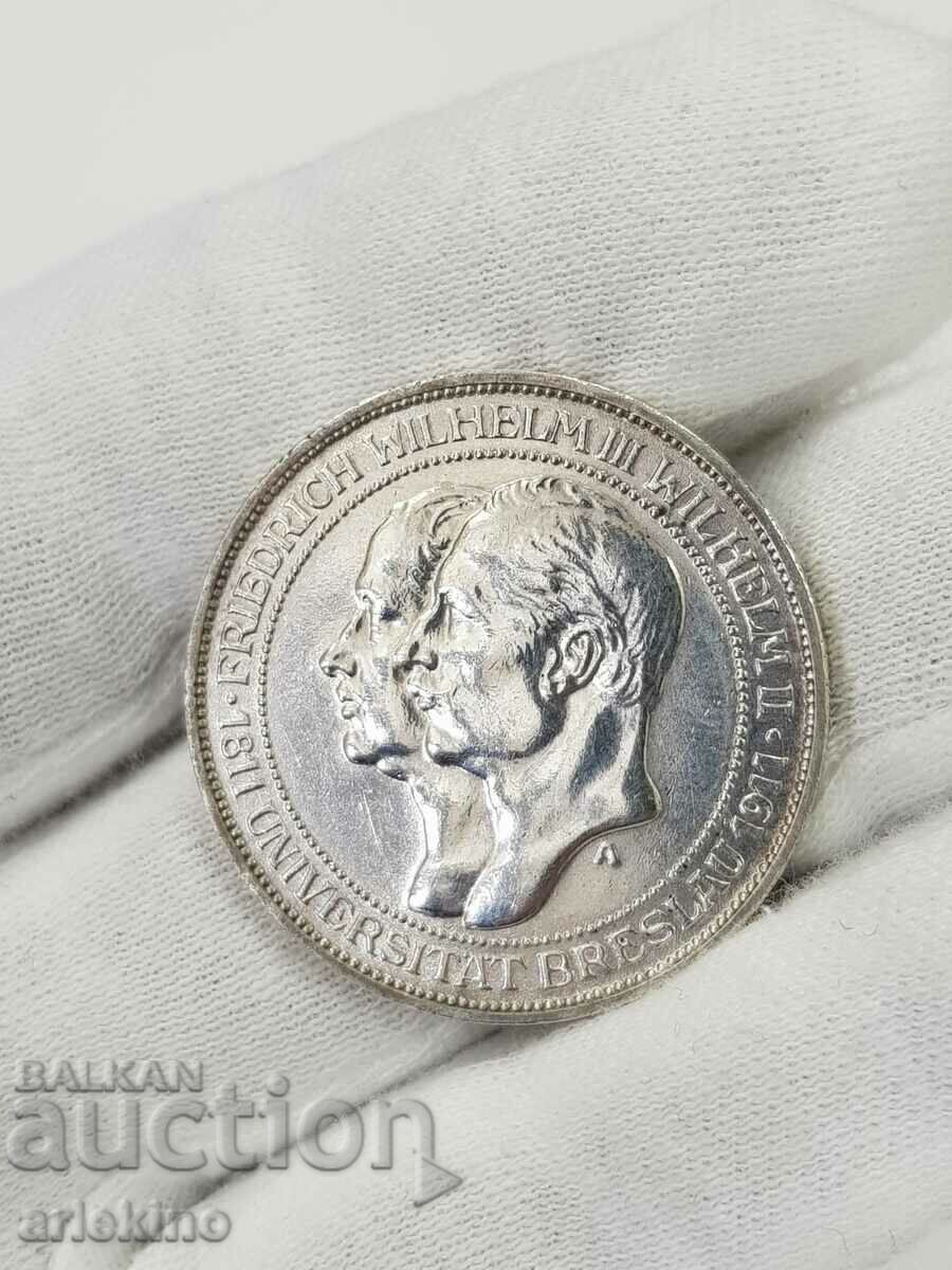 Collectible German 3 Mark 1911 Jubilee Coin - 5 Collectible German 3 Mark 1911 Jubilee Coin - 5