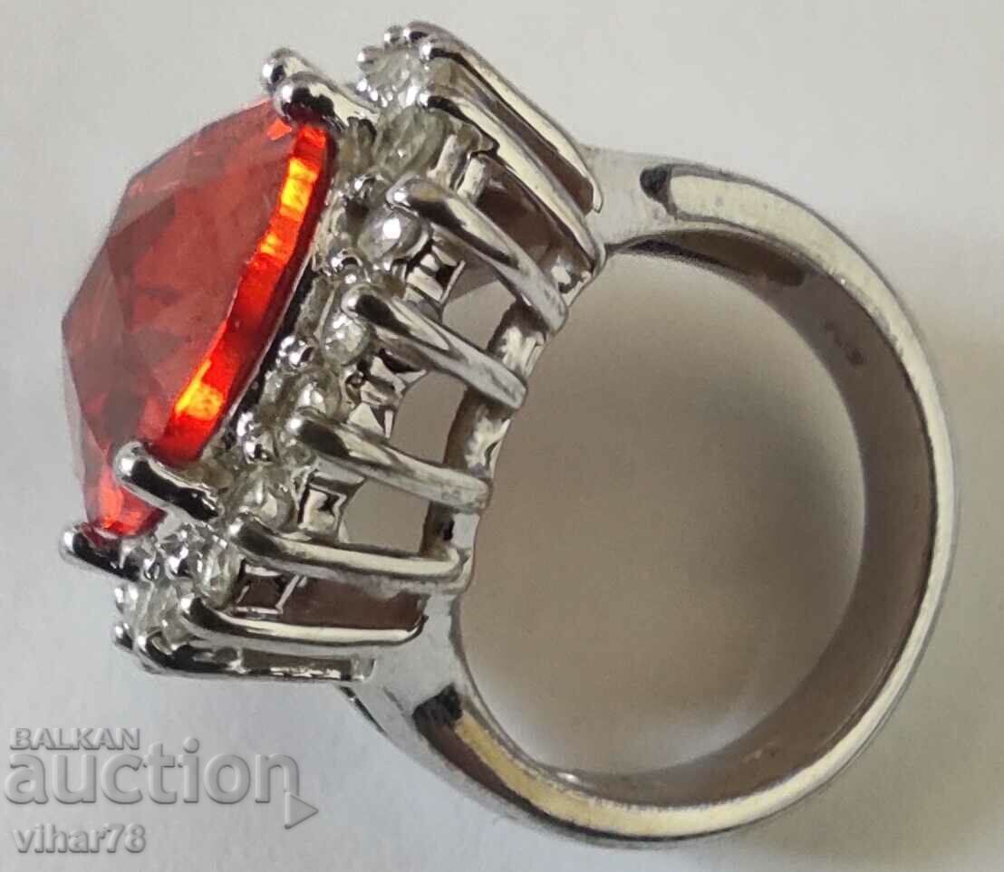 SOLID SILVER GARNET RING with price € 249.99 | 488.94 BGN