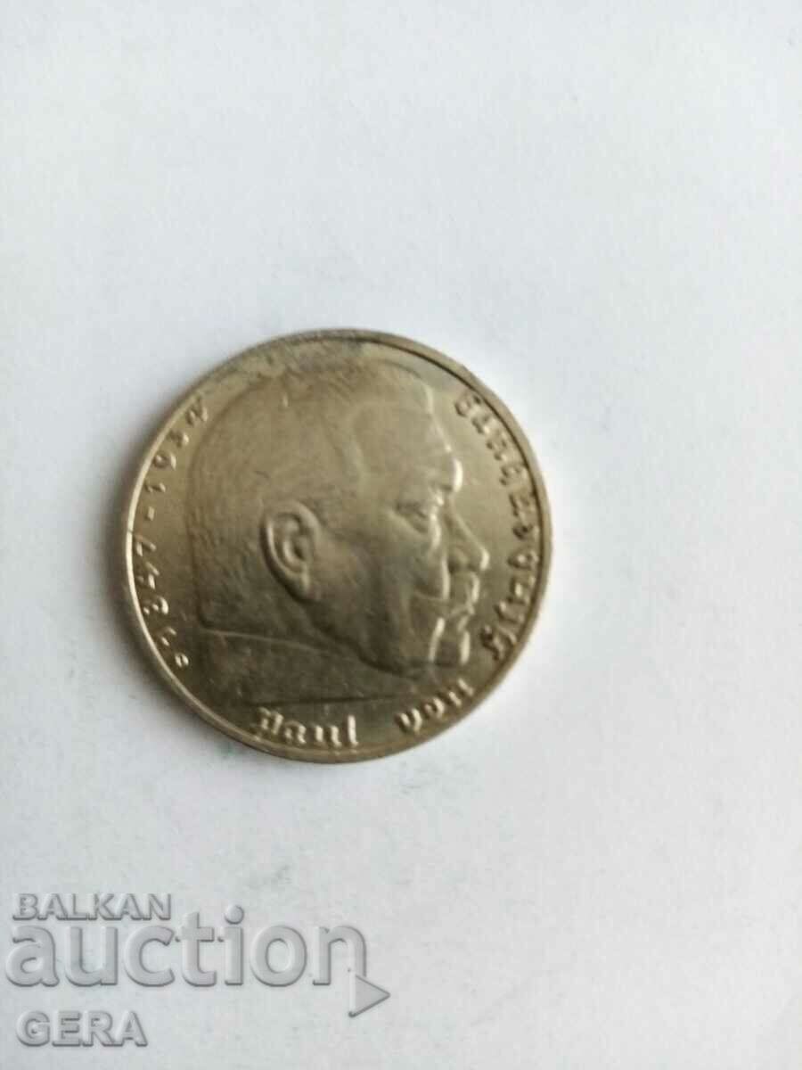 monedă 5 mărci 1936 Germania