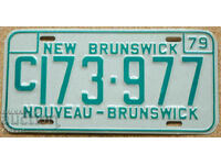 Canadian License Plate NEW BRUNSWICK 1979