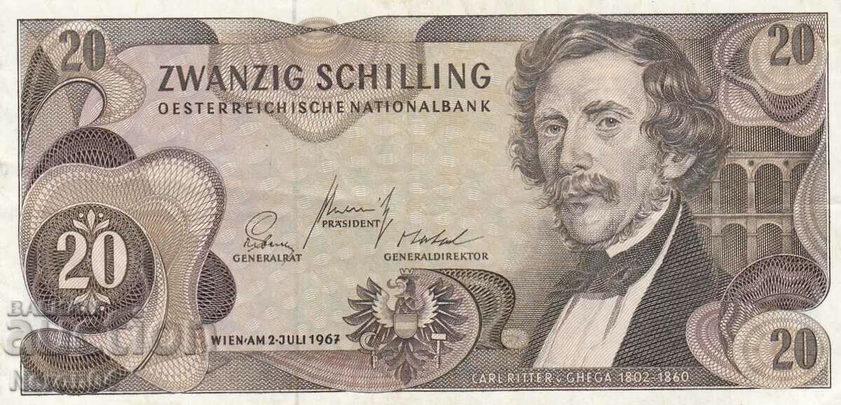 20 schillings 1967, Austria