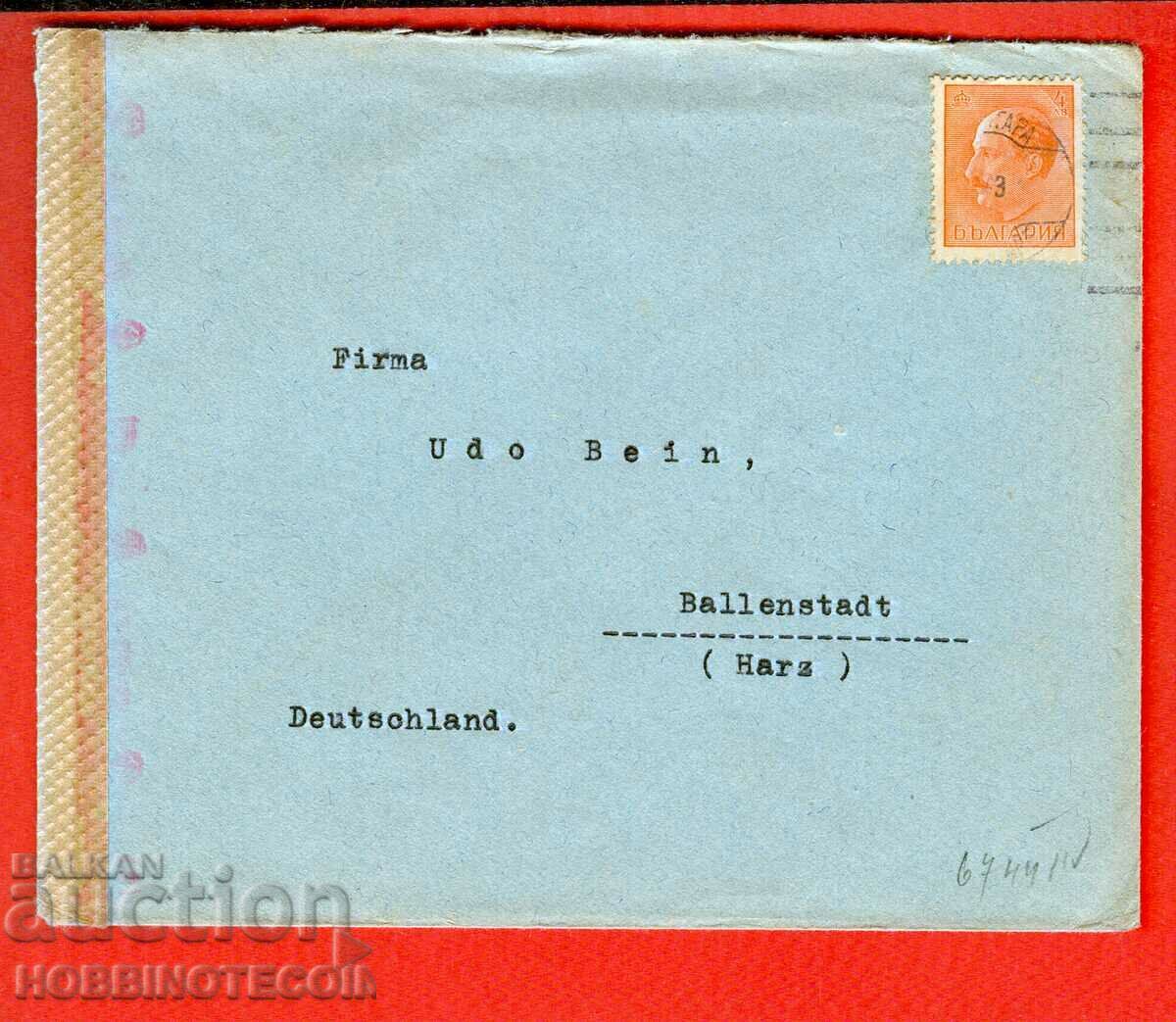 BULGARIA TRAVELED ENVELOPE SOFIA - GERMANY - 1943 CENSORSHIP