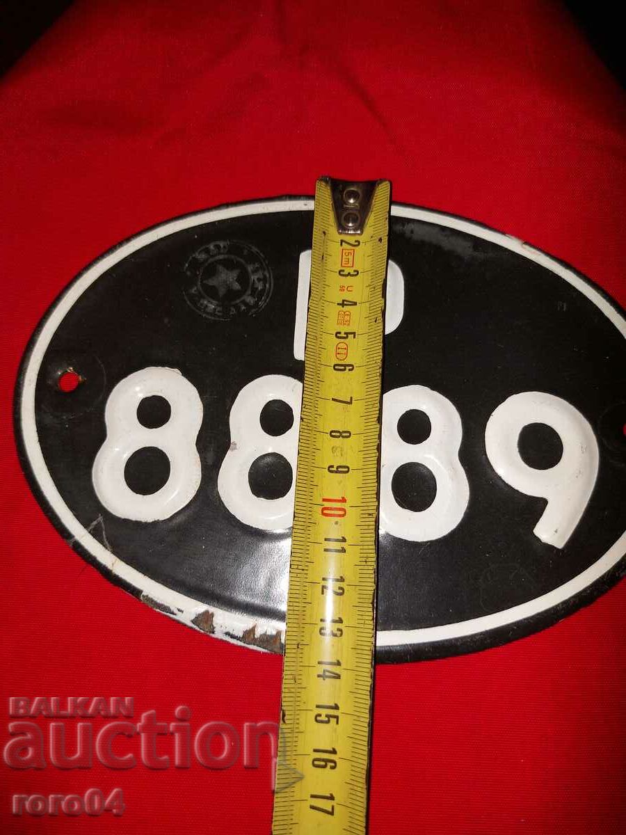 ENAMELED REGISTRATION NUMBER - 6 ENAMELED REGISTRATION NUMBER - 6