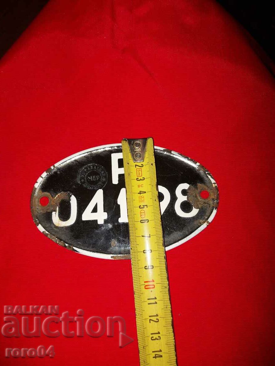 ENAMELED REGISTRATION NUMBER - 6 ENAMELED REGISTRATION NUMBER - 6