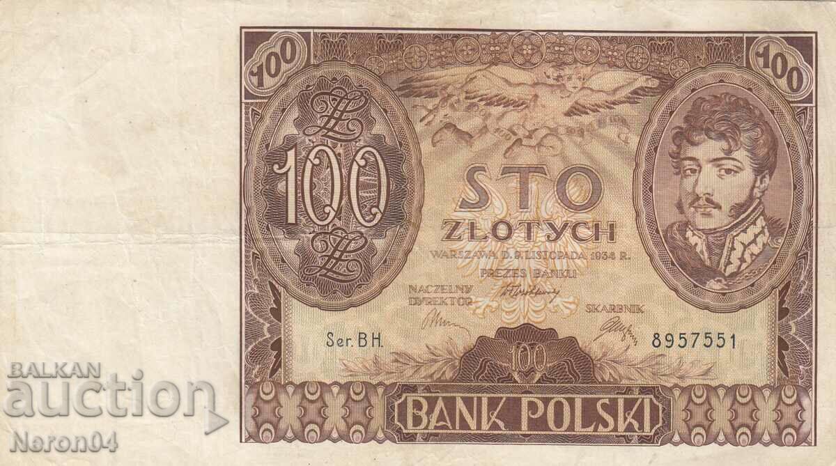 100 zloți 1934, Polonia