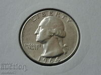 САЩ 1964г. - Quarter Dollar (без буква)