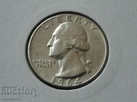 USA 1964 - Quarter Dollar (no letter)