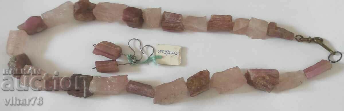 Πολύ όμορφο σετ τουρμαλίνη και ροζ σκουλαρίκια και κολιέ - 6 Πολύ όμορφο σετ τουρμαλίνη και ροζ σκουλαρίκια και κολιέ - 6