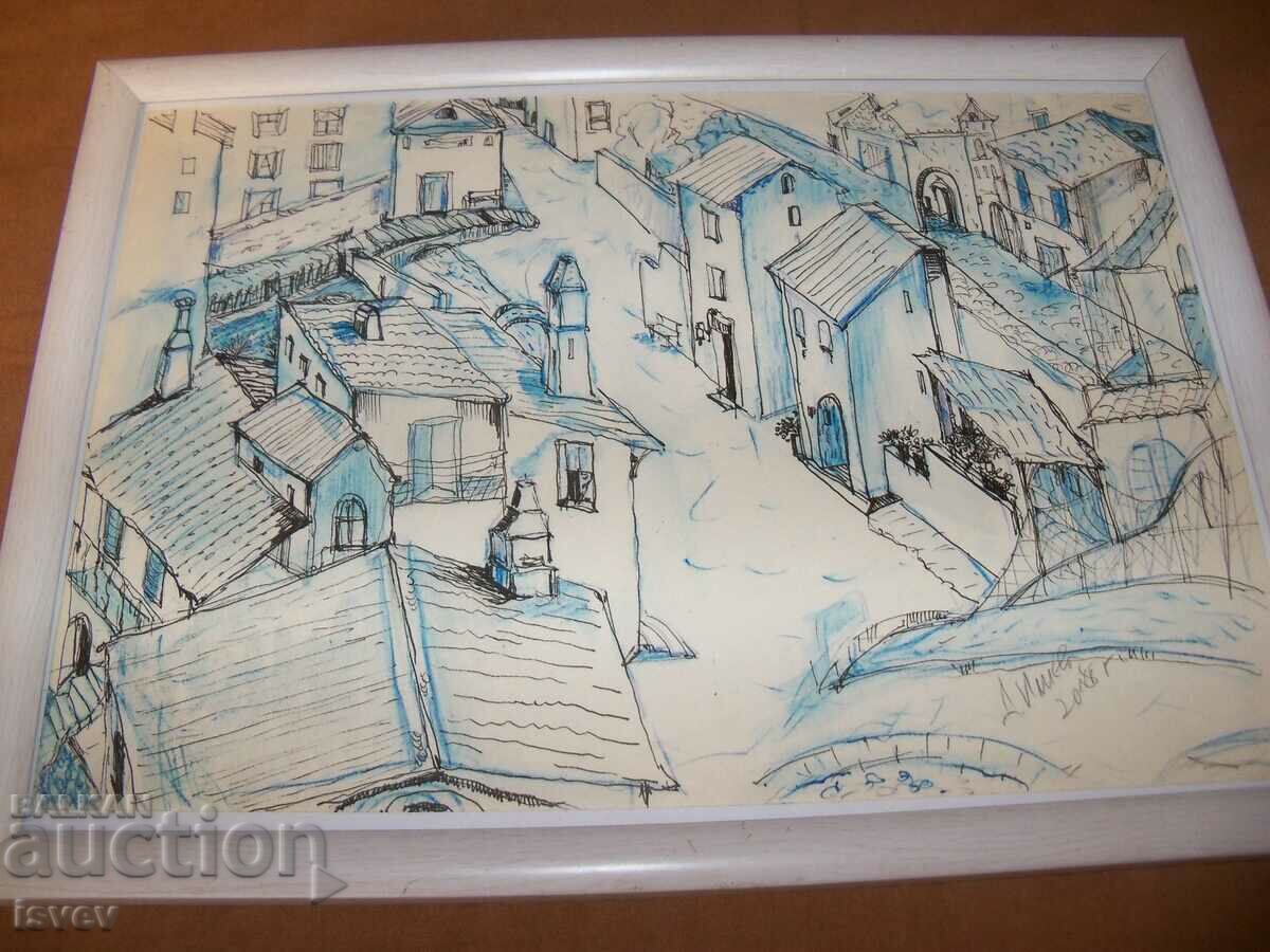 Licitație Peisaj urban, grafică a artistei Desislava Ilieva Licitație Peisaj urban, grafică a artistei Desislava Ilieva