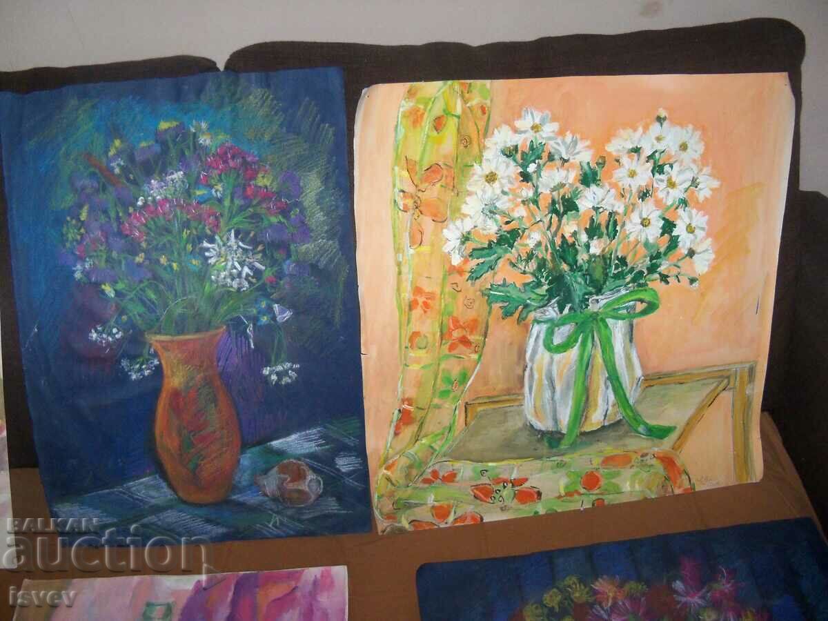 Delivery of Lot of 10 large still lifes by hud. Desislava Ilieva