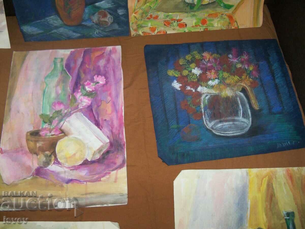 Lot of 10 large still lifes by hud. Desislava Ilieva - 5