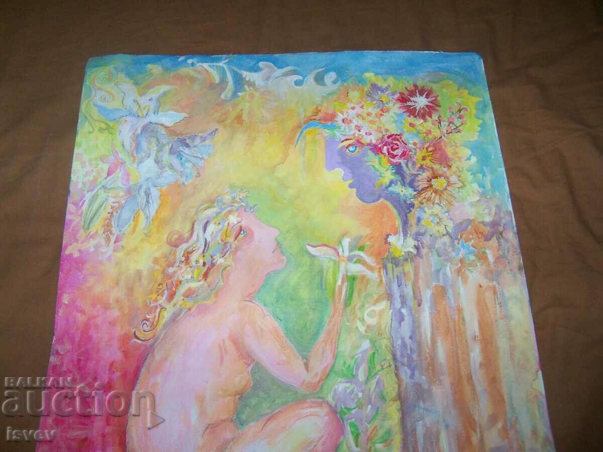Auction "Conversation" a beautiful painting by the artist Desislava Ilieva. Auction "Conversation" a beautiful painting by the artist Desislava Ilieva.