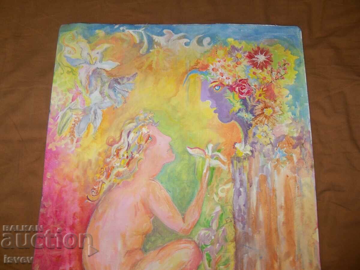"Conversation" a beautiful painting by the artist Desislava Ilieva. - 6 "Conversation" a beautiful painting by the artist Desislava Ilieva. - 6