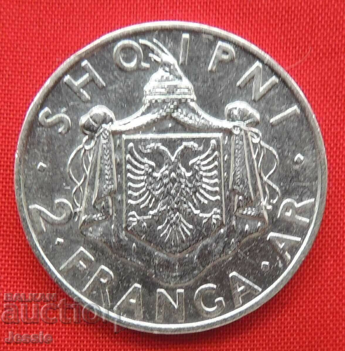 2 francs 1935 R silver Albania Compare & Rate !