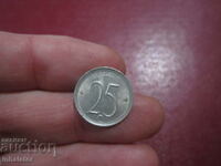 1974 25 cents Belgium