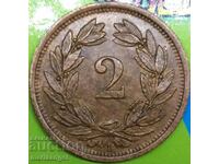 Switzerland 2 rapen 1919 bronze