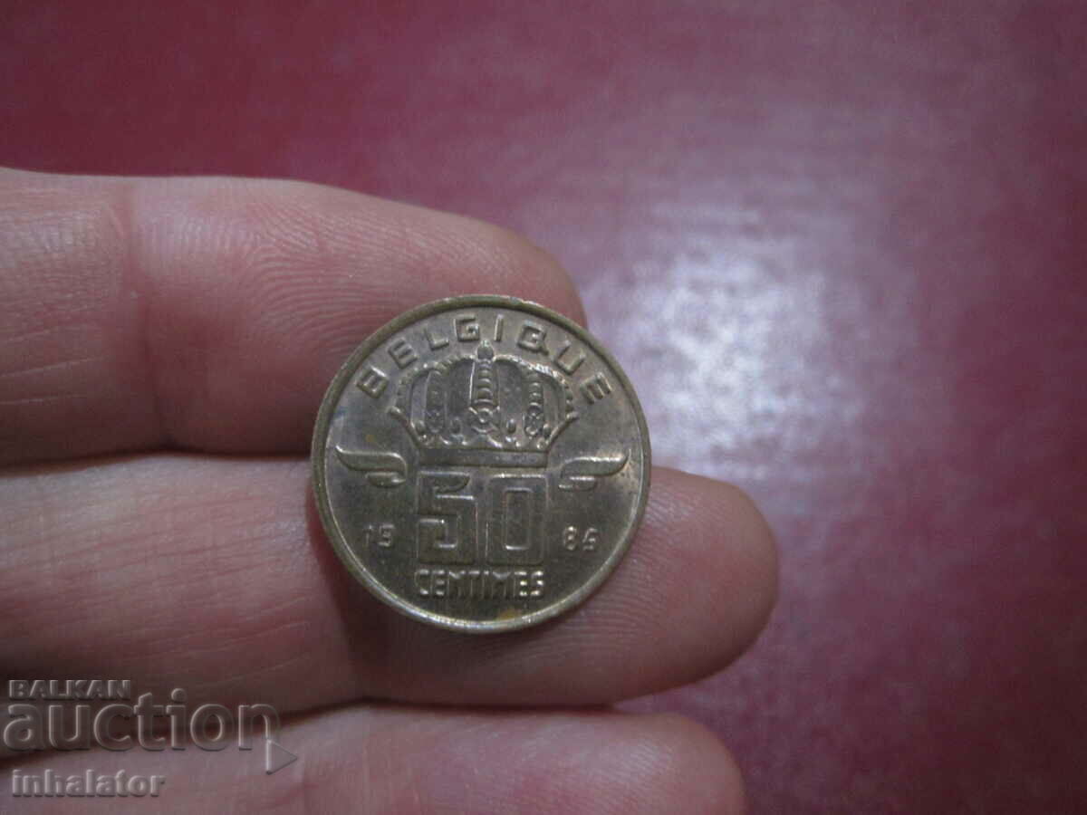 1985 anul 50 de centi Belgia