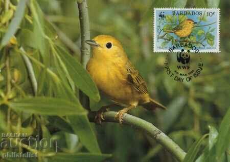 Delivery of Barbados 1991 - 4 cards Maximum - WWF Delivery of Barbados 1991 - 4 cards Maximum - WWF