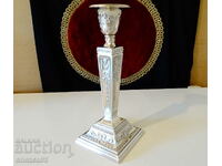 Sfeșnic argintat, cap de Berbec, baroc, 590 gr