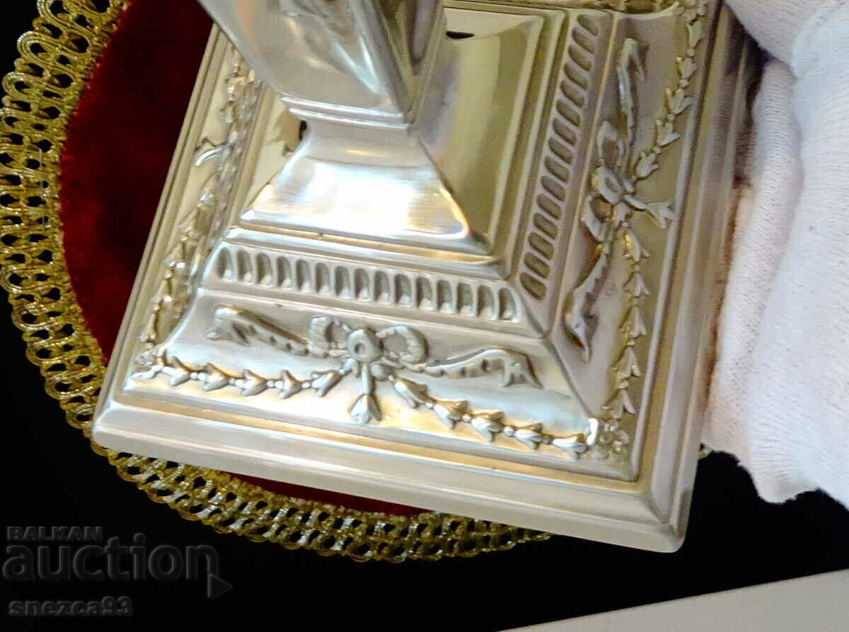 Silver-plated candlesticks, Aries, baroque. - 5 Silver-plated candlesticks, Aries, baroque. - 5