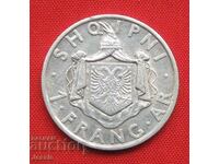 1 Franc 1935 R Albania argint CALITATE !