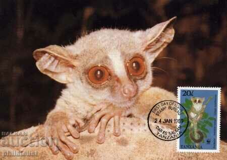 Auction Tanzania 1989 - 4 cards Maximum - WWF Auction Tanzania 1989 - 4 cards Maximum - WWF